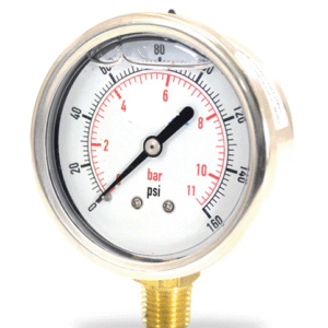 MANOMETRO GLICERINA CAJA ACERO INOX