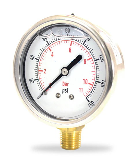 MANOMETRO GLICERINA CAJA ACERO INOX