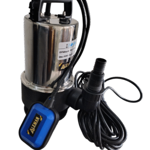 Electrobomba sumergible lamina de acero 1 HP, 110 voltios aguas residuales.